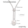Jewelry Suit 316L Stainless Steel Inlaid Zircon Electroplating Chain Style Pendant Niche Design