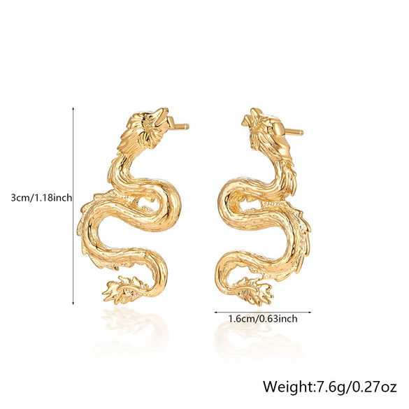Jewelry Suit With Earrings And Necklace 925 Silver Gold Plated With Small Animal Pattern