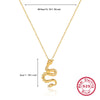 Jewelry Suit With Earrings And Necklace 925 Silver Gold Plated With Small Animal Pattern