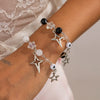 Jewelry Sweet Imitation Pearl Bow Heartshaped Starshaped Alloy Bracelet