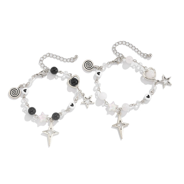 Jewelry Sweet Imitation Pearl Bow Heartshaped Starshaped Alloy Bracelet