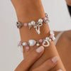 Jewelry Sweet Imitation Pearl Bow Heartshaped Starshaped Alloy Bracelet