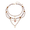 Jewelry Sweet Style Alloy Imitation Crystal Acrylic Diamond Star Shape Electroplated Tassel Pendant Clavicle Chain