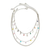 Jewelry Sweet Style Colorful Love Star And Moon Pendant Necklace Handmade With Alloy Acrylic Claw Chain And Iron Chain Geometric Pattern Electroplated