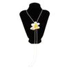 Jewelry Sweet Style Flower Leather Wax Thread Handmade Necklace And Earrings