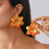 Jewelry Sweet Style Flower Leather Wax Thread Handmade Necklace And Earrings