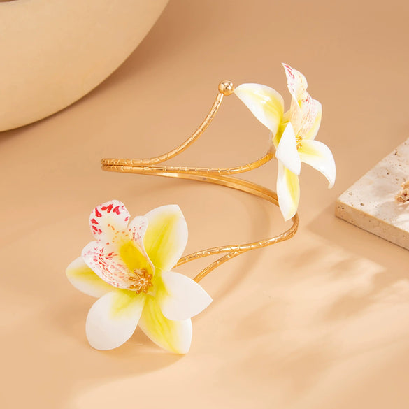 Jewelry Sweet Style Flower Leather Wax Thread Handmade Necklace And Earrings