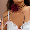Jewelry Sweet Style Rose Satin Flannel Handmade Necklace