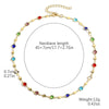 Jewelry Tassel Beaded Clavicle Chain Artificial Crystal Drop Shape Geometric Necklace For Women