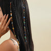 Jewelry Tassel Hair Chain Hair Accessories With Turquoise Crystal Acrylic Beads Agate Alloy Electroplated For Women Fashion Style