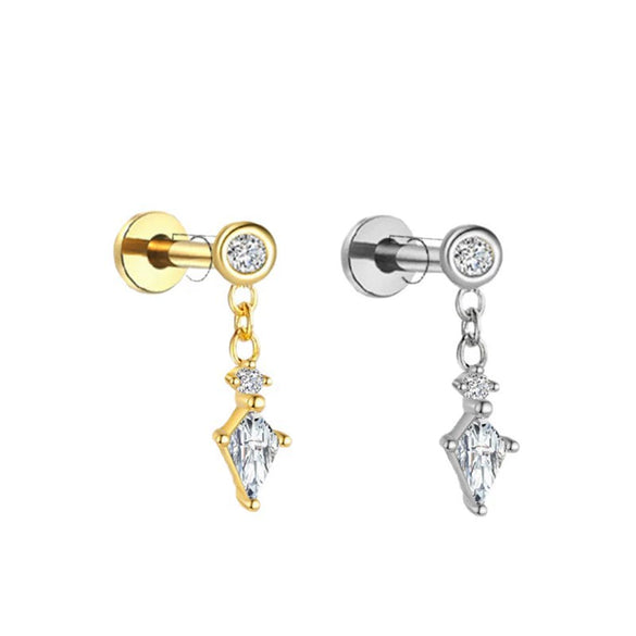 Jewelry Titanium Alloy Stainless Steel Geometric Electroplating Pendant Earrings Unisex