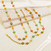 Jewelry Titanium Steel And Stainless Steel With Geometric And Floral Patterns Dripping Oil Handmade Chain