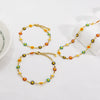 Jewelry Titanium Steel And Stainless Steel With Geometric And Floral Patterns Dripping Oil Handmade Chain
