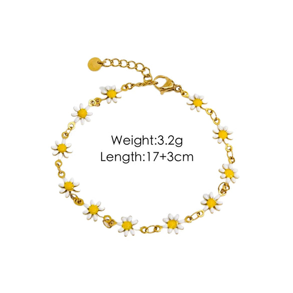 Jewelry Titanium Steel And Stainless Steel With Geometric And Floral Patterns Dripping Oil Handmade Chain