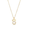 Jewelry Titanium Steel Bear Geometric Mixed Gem Inlay Diamond Necklace For Women