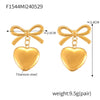 Jewelry Titanium Steel Bow Joker Style Electroplated Pendant Earrings