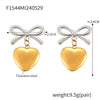 Jewelry Titanium Steel Bow Joker Style Electroplated Pendant Earrings