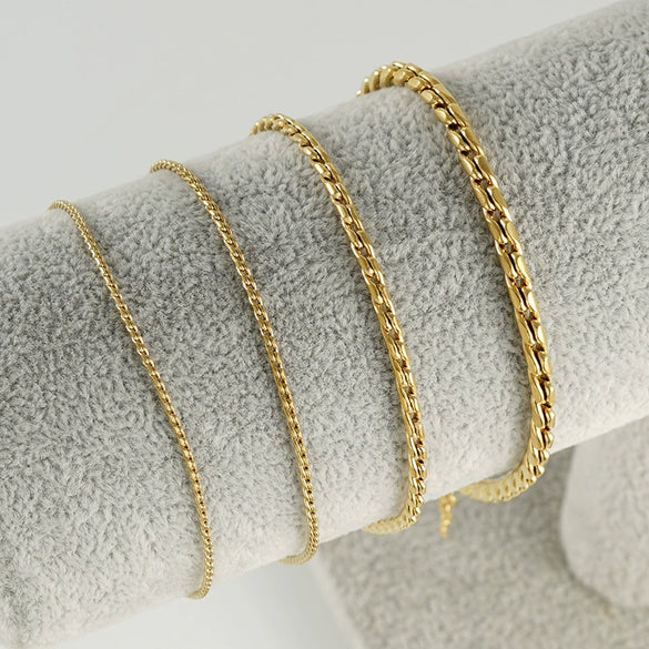 Jewelry 316L Stainless Steel Bracelet Geometric Style Electroplating For Men And Women
