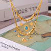 Jewelry 316L Stainless Steel Butterfly Pendant Inlaid With Blue Turquoise Niche Geometric Style Electroplated For Women