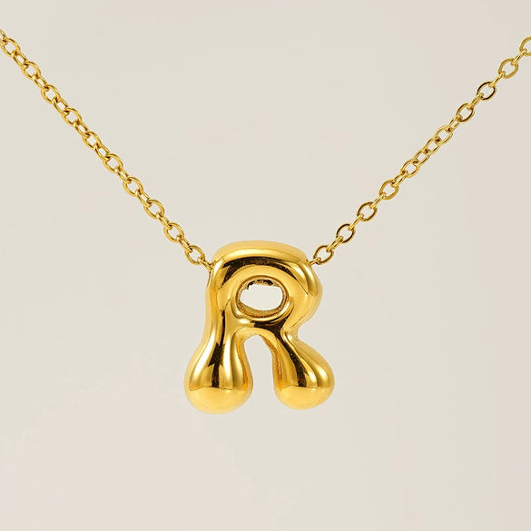 Jewelry Titanium Steel Clavicle Chain With Cartoon Bubble And English Letter Design Electroplated