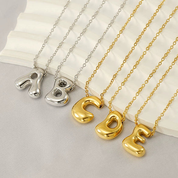Jewelry Titanium Steel Clavicle Chain With Cartoon Bubble And English Letter Design Electroplated