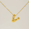 Jewelry Titanium Steel Clavicle Chain With Cartoon Bubble And English Letter Design Electroplated