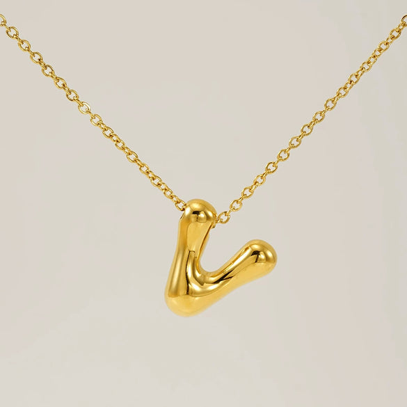 Jewelry Titanium Steel Clavicle Chain With Cartoon Bubble And English Letter Design Electroplated