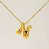 Jewelry Titanium Steel Clavicle Chain With Cartoon Bubble And English Letter Design Electroplated