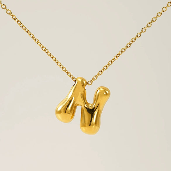 Jewelry Titanium Steel Clavicle Chain With Cartoon Bubble And English Letter Design Electroplated