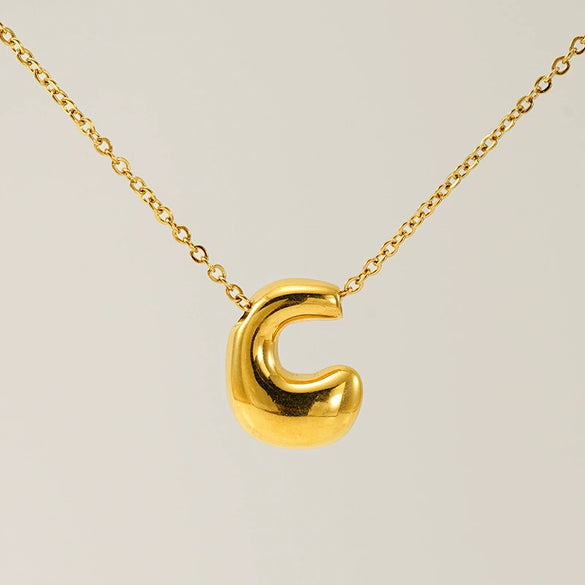 Jewelry Titanium Steel Clavicle Chain With Cartoon Bubble And English Letter Design Electroplated