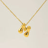 Jewelry Titanium Steel Clavicle Chain With Cartoon Bubble And English Letter Design Electroplated
