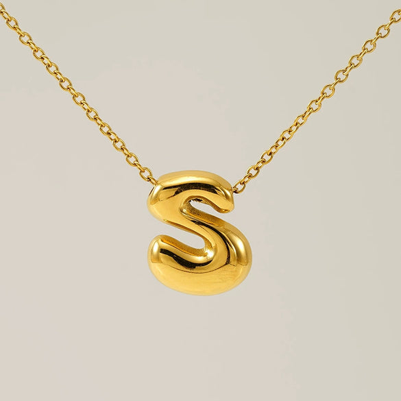 Jewelry Titanium Steel Clavicle Chain With Cartoon Bubble And English Letter Design Electroplated