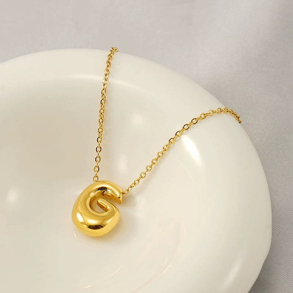 Jewelry Titanium Steel Clavicle Chain With Cartoon Bubble And English Letter Design Electroplated