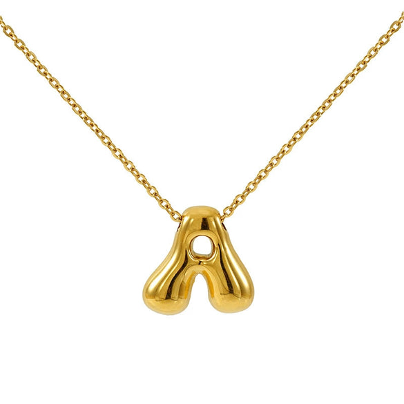 Jewelry Titanium Steel Clavicle Chain With Cartoon Bubble And English Letter Design Electroplated