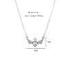 Jewelry Titanium Steel Copper Geometric Angel Wings Crown Love Pendant Necklace For Women Light Luxury Diamond Design