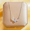 Jewelry Titanium Steel Copper Geometric Angel Wings Crown Love Pendant Necklace For Women Light Luxury Diamond Design
