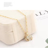 Jewelry Titanium Steel Copper Inlaid Zircon Baby Elephant Animal Elements Necklace For Female
