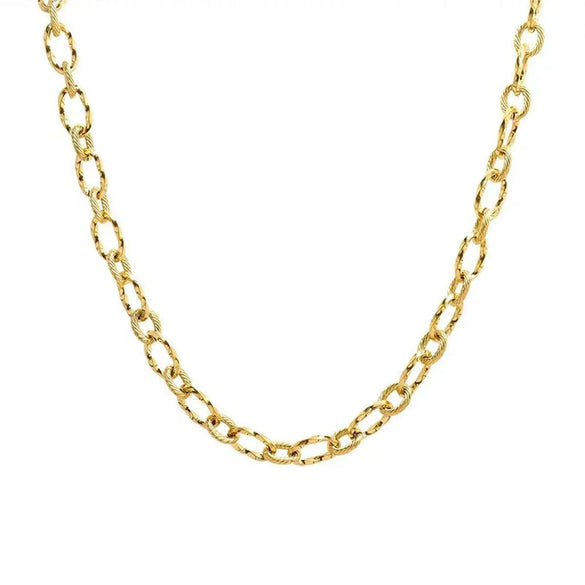 Jewelry Titanium Steel Cross Chain Ushape Geometric Handmade Clavicle Chain Necklace For Women