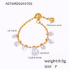 Jewelry 316L Stainless Steel Crystal Geometric Drop Shape Goldplated Chain Pendant