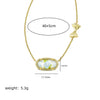 Jewelry Titanium Steel Crystal Geometric Punk Style Electroplated Bow Earrings Flower Necklace Pendant Bracelet