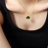 Jewelry 316L Stainless Steel Crystal Pendant Necklace Earrings Suit With Geometric Style And Inlay Process