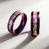 Jewelry Titanium Steel Dragon And Phoenix Pattern Electroplated Couple Ring Bracelet