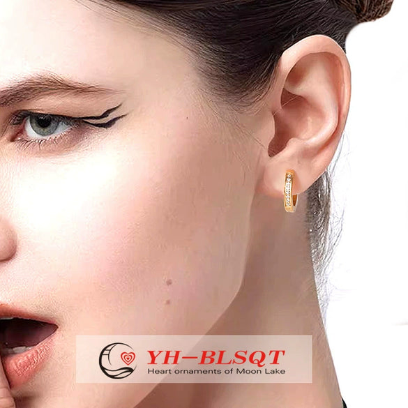Jewelry Titanium Steel Ear Buckle With Letters Numbers Text Pattern Electroplating Design