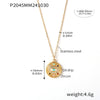 Jewelry 316L Stainless Steel Enigma Devil's Eye Zircon 18K Electroplated Creative Trend Necklace Ring