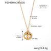 Jewelry 316L Stainless Steel Enigma Devil's Eye Zircon 18K Electroplated Creative Trend Necklace Ring