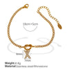 Jewelry 316L Stainless Steel Fashion Electroplated 26 Letter Bracelet Unisex Women's