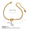 Jewelry 316L Stainless Steel Fashion Electroplated 26 Letter Bracelet Unisex Women's