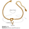Jewelry 316L Stainless Steel Fashion Electroplated 26 Letter Bracelet Unisex Women's