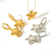 Jewelry Titanium Steel Fivepointed Star Electroplated Women's Earrings Necklace Suit