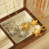 Jewelry Titanium Steel Fivepointed Star Electroplated Women's Earrings Necklace Suit